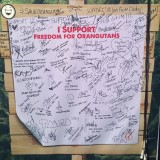 Tanda tangan sebagai simbol mendukung rehabilitasi Orangutan