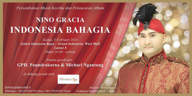Peluncuran Album Nino Gracia – Indonesia Bahagia