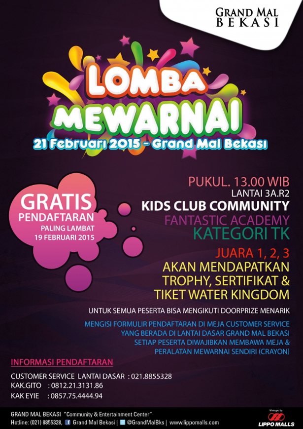 Lomba Mewarnai di Grand Mal Bekasi
